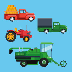 Canvas Print - Farm tractors and vehicles