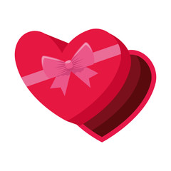 Poster - giftbox with heart shape