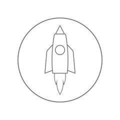 Wall Mural - Rocket icon. Outline. Vector.