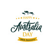 © greens87 - Happy Australia Day greeting banner with kangaroo. Vector illustration.