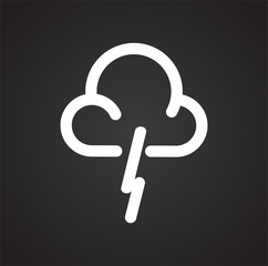 Fototapete - Weather lightning icon on white background for graphic and web design, Modern simple vector sign. Internet concept. Trendy symbol for website design web button or mobile app