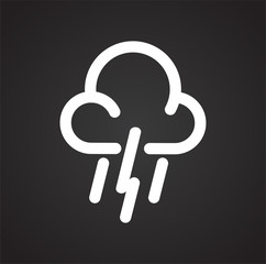 Fototapete - Weather lightning icon on white background for graphic and web design, Modern simple vector sign. Internet concept. Trendy symbol for website design web button or mobile app