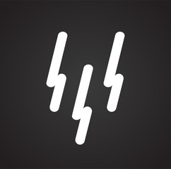 Fototapete - Weather lightning icon on white background for graphic and web design, Modern simple vector sign. Internet concept. Trendy symbol for website design web button or mobile app