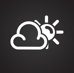 Fototapete - Weather cloud icon on white background for graphic and web design, Modern simple vector sign. Internet concept. Trendy symbol for website design web button or mobile app