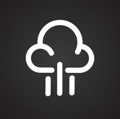 Fototapete - Weather rain icon on white background for graphic and web design, Modern simple vector sign. Internet concept. Trendy symbol for website design web button or mobile app