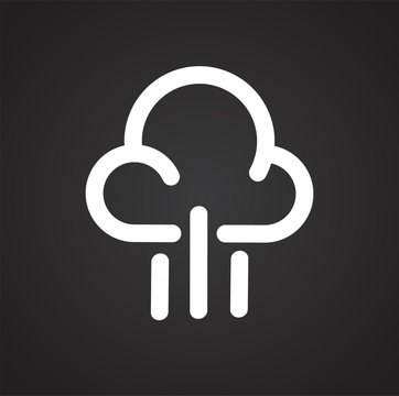 Weather rain icon on white background for graphic and web design, Modern simple vector sign. Internet concept. Trendy symbol for website design web button or mobile app