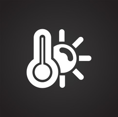 Fototapete - Waether temperature icon on white background for graphic and web design, Modern simple vector sign. Internet concept. Trendy symbol for website design web button or mobile app