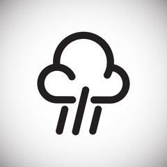 Fototapete - Weather rain icon on white background for graphic and web design, Modern simple vector sign. Internet concept. Trendy symbol for website design web button or mobile app
