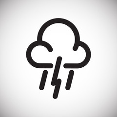 Fototapete - Weather lightning icon on white background for graphic and web design, Modern simple vector sign. Internet concept. Trendy symbol for website design web button or mobile app