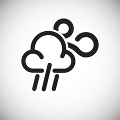 Fototapete - Weather rain icon on white background for graphic and web design, Modern simple vector sign. Internet concept. Trendy symbol for website design web button or mobile app