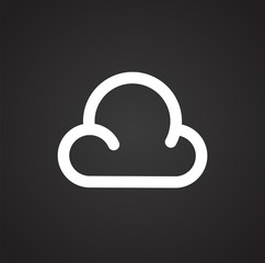 Fototapete - Weather cloud icon on white background for graphic and web design, Modern simple vector sign. Internet concept. Trendy symbol for website design web button or mobile app