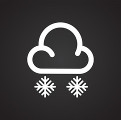 Fototapete - Weather snow icon on white background for graphic and web design, Modern simple vector sign. Internet concept. Trendy symbol for website design web button or mobile app