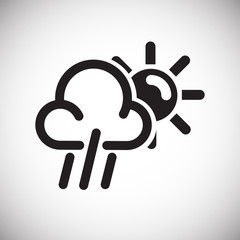Fototapete - Weather rain icon on white background for graphic and web design, Modern simple vector sign. Internet concept. Trendy symbol for website design web button or mobile app