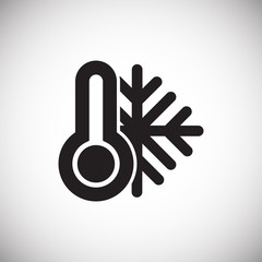 Fototapete - Waether temperature icon on white background for graphic and web design, Modern simple vector sign. Internet concept. Trendy symbol for website design web button or mobile app