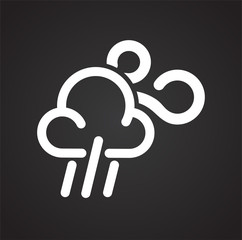 Fototapete - Weather rain icon on white background for graphic and web design, Modern simple vector sign. Internet concept. Trendy symbol for website design web button or mobile app