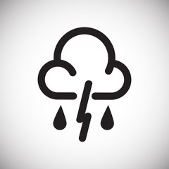 Fototapete - Weather lightning icon on white background for graphic and web design, Modern simple vector sign. Internet concept. Trendy symbol for website design web button or mobile app