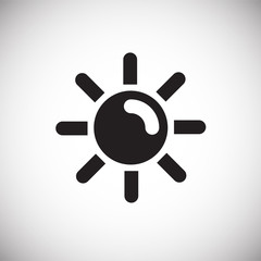 Fototapete - Weather clear sun on white background for graphic and web design, Modern simple vector sign. Internet concept. Trendy symbol for website design web button or mobile app