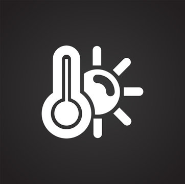 Waether temperature icon on white background for graphic and web design, Modern simple vector sign. Internet concept. Trendy symbol for website design web button or mobile app