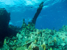 Sunken Ship With Under The Sea