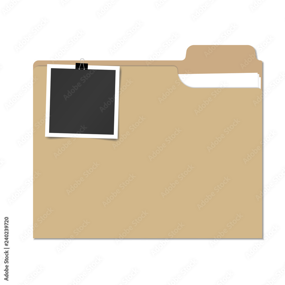 Isolated file folder vector illustration Stock Vector | Adobe Stock