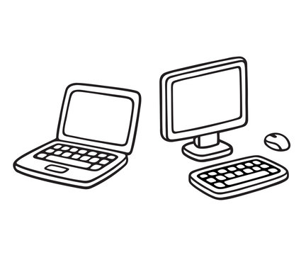 Laptop computer drawing