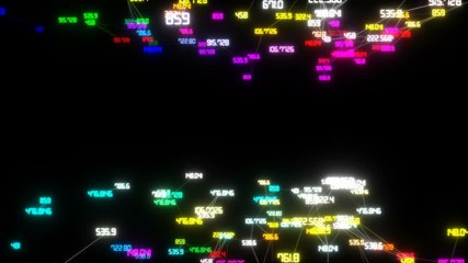 Poster - Digital cylinders are spinning.Social network connections. Connecting people on the internet, nodes transforming into the shape of a world map.