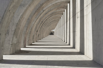 Fototapeta tunel kolumna nowoczesny droga