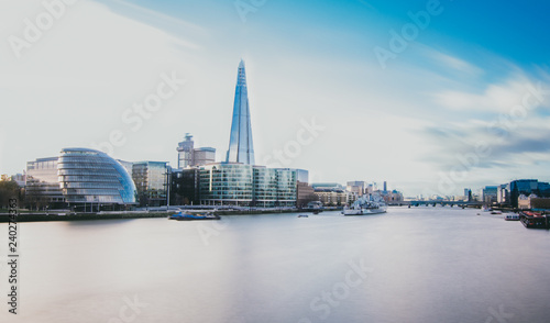 Fotografie, Tablou  London City Hall and The Shard, long exposure - Stock Image