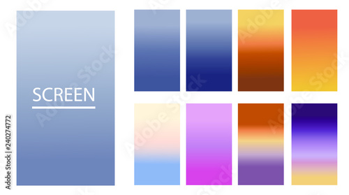 Vector Eps 10 Gradient Set Different Colors Modern Smartphone