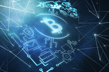 Poster - Cryptocurrency and finance backdrop
