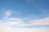 Fototapeta Zachód słońca - Blue sky with white clouds