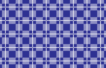 blue and white tartan plaid pattern.Vector illustration.