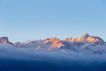 Wall Mural - peak in sunrise