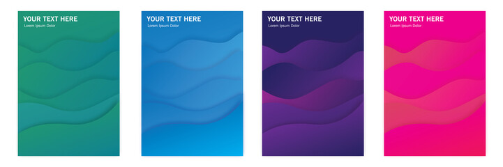 Leinwandbilder - set of modern abstract background for flyer, brochure,cover, poster design