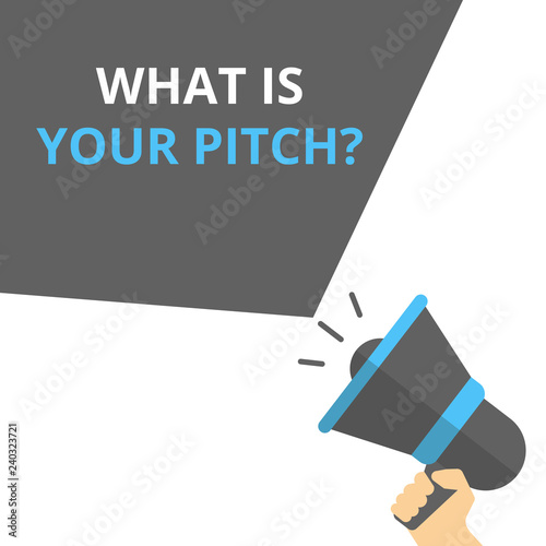 Fotografie, Obraz Text sign showing What Is Your Pitch Question.