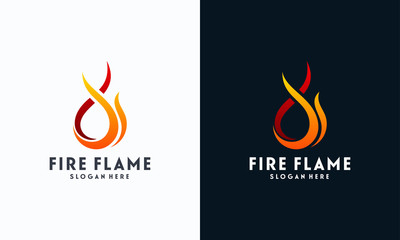 Wall Mural - simple fire flame logo designs concept vector, fire icon logo template