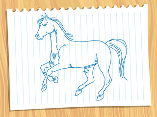 Wall Mural - sketch of a horse