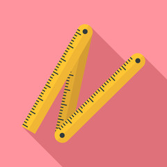 Poster - Measurement construct ruler icon. Flat illustration of measurement construct ruler vector icon for web design