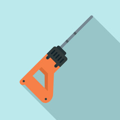 Poster - Rock drill icon. Flat illustration of rock drill vector icon for web design