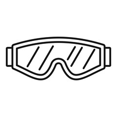 Poster - safety glasses icon. outline safety glasses vector icon for web design isolated on white background