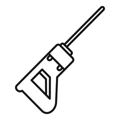 Poster - Rock drill icon. Outline rock drill vector icon for web design isolated on white background