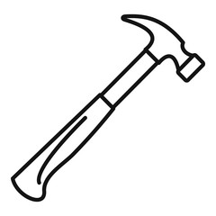 Poster - house hammer icon. outline house hammer vector icon for web design isolated on white background