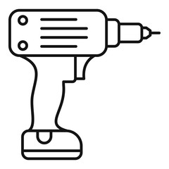 Poster - electric wireless drill icon. outline electric wireless drill vector icon for web design isolated on