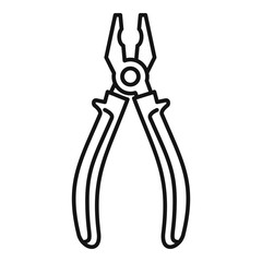 Poster - pliers tool icon. outline pliers tool vector icon for web design isolated on white background
