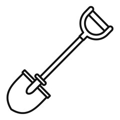 Poster - Construct shovel icon. Outline construct shovel vector icon for web design isolated on white background