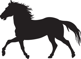 Wall Mural - Silhouette of horse. - Vector