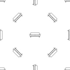 Poster - Soft sofa icon. Outline illustration of soft sofa vector icon for web design isolated on white background