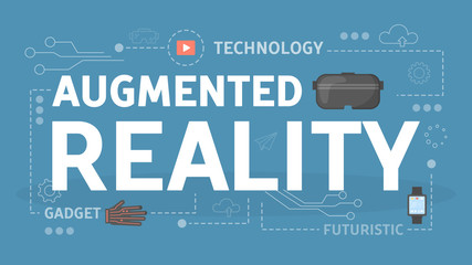 Poster - Augmented reality concept. Idea of modern technology