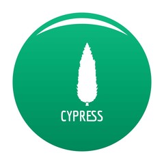 Poster - cypress tree icon. simple illustration of cypress tree vector icon for any design green