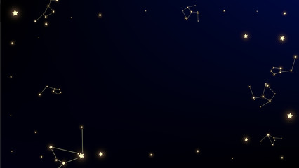 Wall Mural - constellation map. shining cosmic sky with many stars. gradient blue galaxy pattern. astronomical pr
